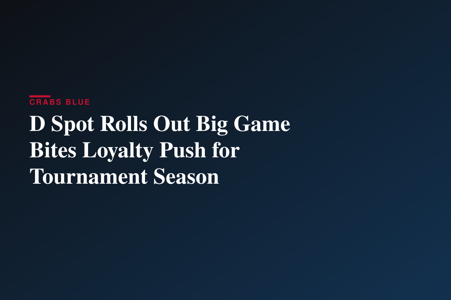 D Spot Launches “Big Game Bites” Campaign with Scan & Score Points Card, Prizes and Game-Day Deals