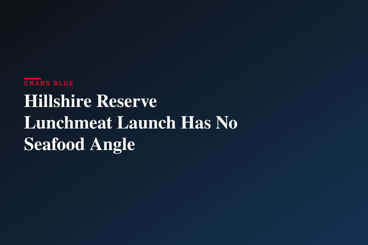 Hillshire Reserve™ Brand Redefines Lunchmeat for More Versatile, Elevated Everyday Eating